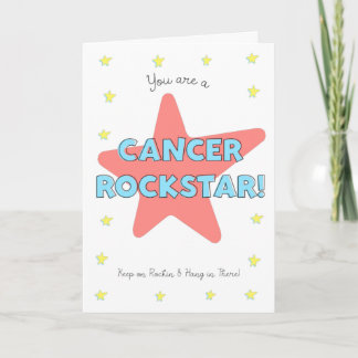 Cancer Rock Star Hang in There Get Well Card