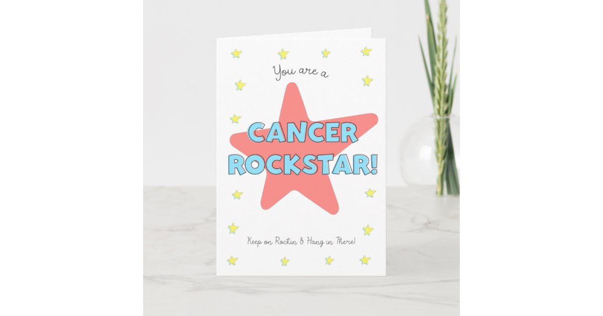 Cancer Rock Star Hang in There Get Well Card Zazzle