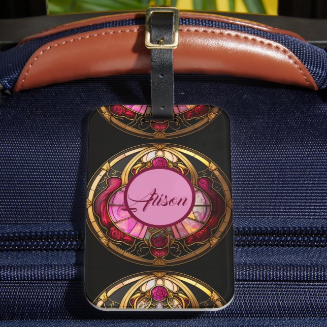 Cancer Ruby Radiance Luggage Tag (Front Insitu 2)