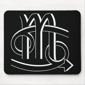 Cancer & Scorpio Partners bw Mouse Pad