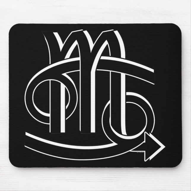 Cancer & Scorpio Partners bw Mouse Pad (Front)
