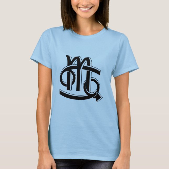 Cancer & Scorpio Partners bw T-Shirt (Front)