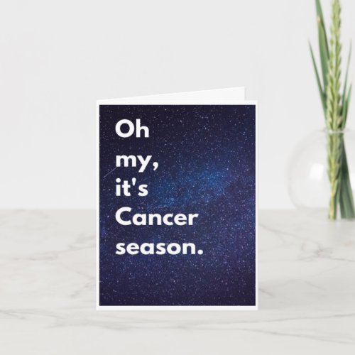 Cancer season birthday card