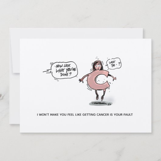 Cancer Shame Funny Cancer Postcard (Front)