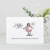 Cancer Shame Funny Cancer Postcard (Standing Front)