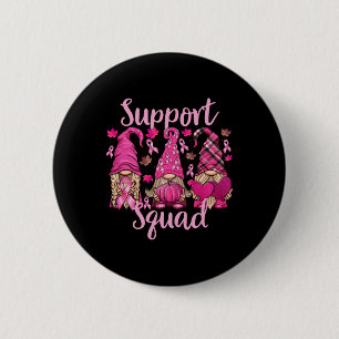 Cancer Shirt For Women Gnomes Support Squad Gnomie Button