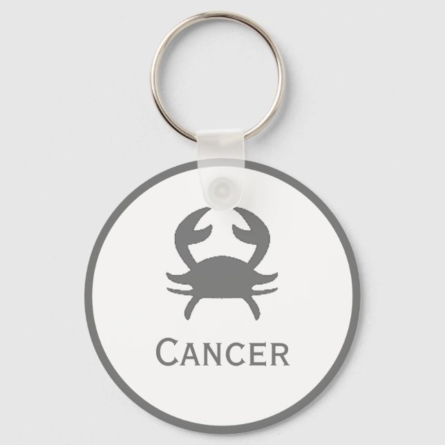 Cancer Sign of the Zodiac Design Keychain (Front)