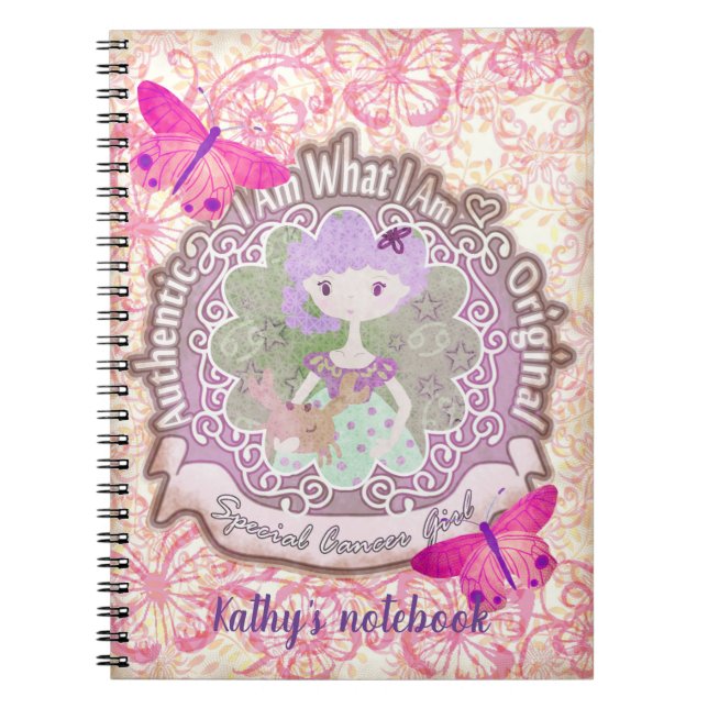 Cancer signs. Personalized. notebook (Front)