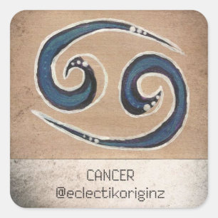 Cancer Square Sticker