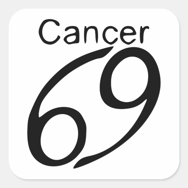 Cancer Square Sticker (Front)