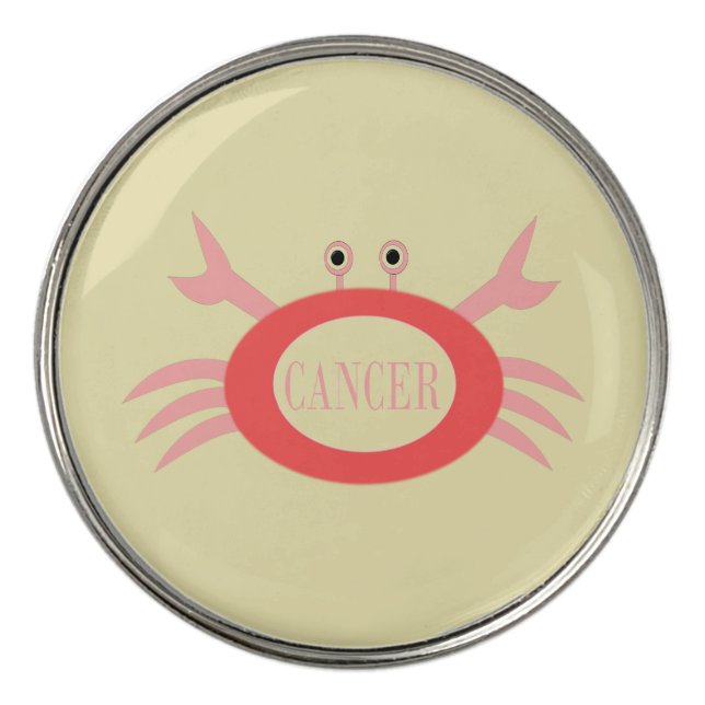 Cancer Star Sign Crab Ball Markers (Front)
