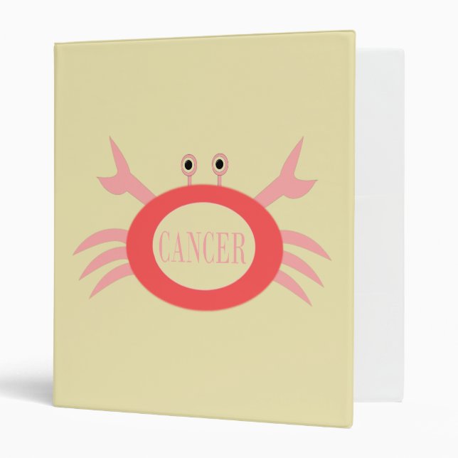 Cancer Star Sign Crab Binder (Front/Inside)