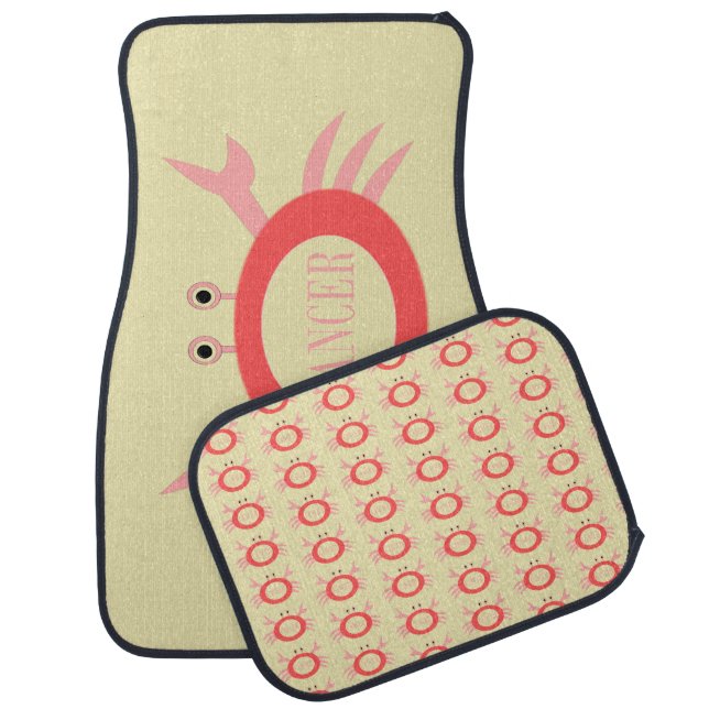 Cancer Star Sign Crab Car Mat Set (Set)