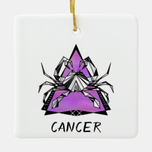 cancer star sign crab ceramic ornament