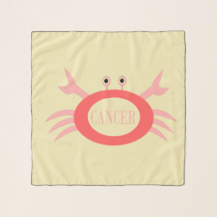 Cancer Star Sign Crab Chiffon Scarf