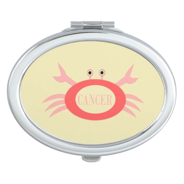 Cancer Star Sign Crab Compact Mirror (Front)