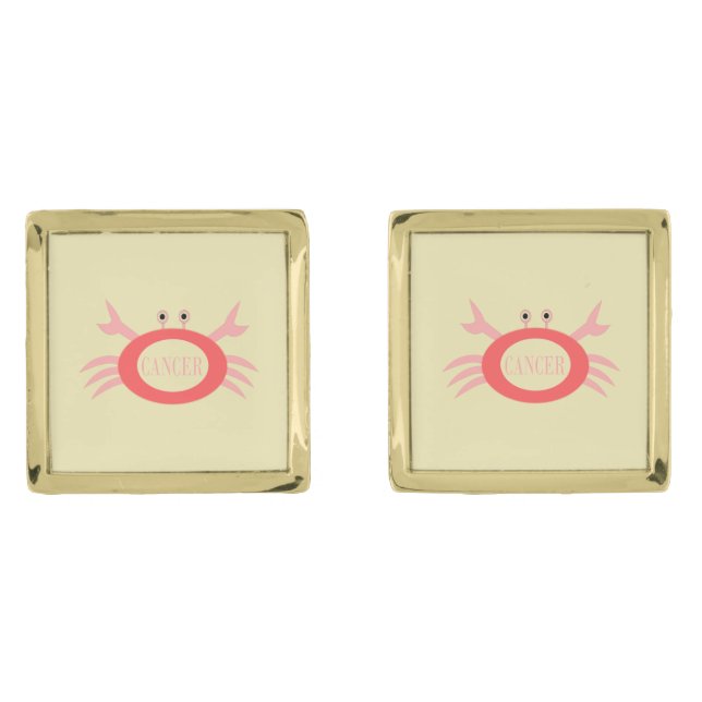Cancer Star Sign Crab Cufflinks (Front)