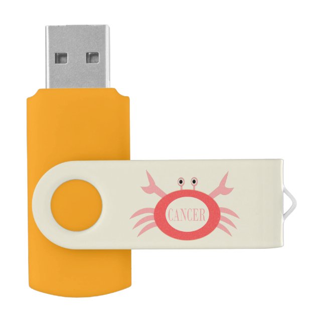 Cancer Star Sign Crab Custom USB Drive (Opened)