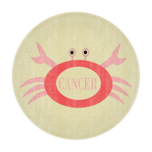 Cancer Star Sign Crab Cutting Board (Front)