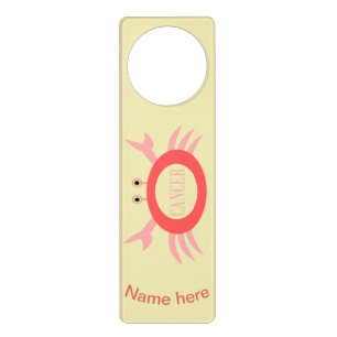 Cancer Star Sign Crab Door Hanger