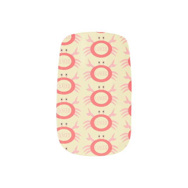 Cancer Star Sign Crab False Nails Minx Nail Wraps (Right Thumb)