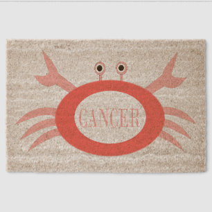 Cancer Star Sign Crab Fiber Doormat