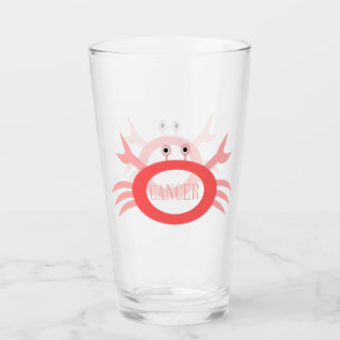 Cancer Star Sign Crab Glass
