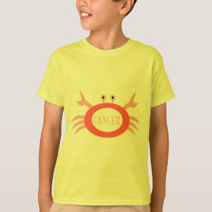 Cancer Star Sign Crab Kids T Shirt