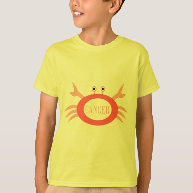 Cancer Star Sign Crab Kids T Shirt (Front)