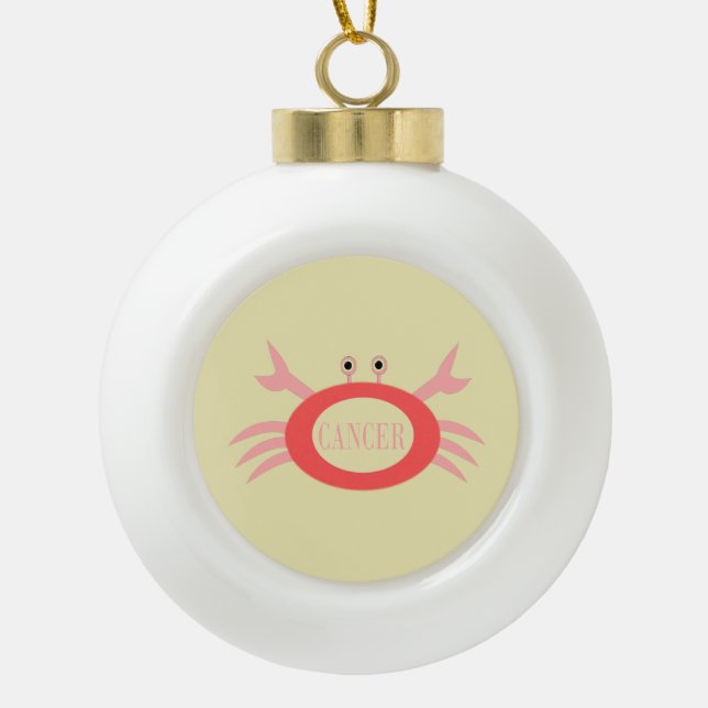 Cancer Star Sign Crab Ornament (Front)