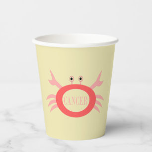 Cancer Star Sign Crab Paper Cups