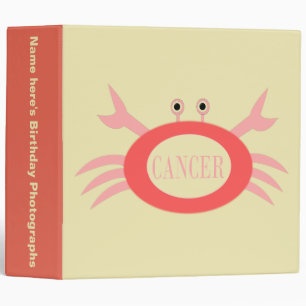 Cancer Star Sign Crab Photograph Album Binder