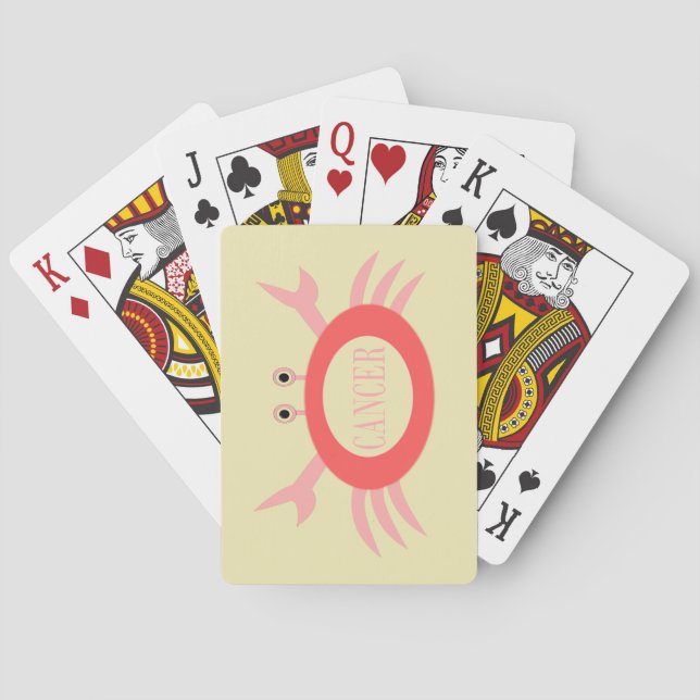 Cancer Star Sign Crab Playing cards (Back)