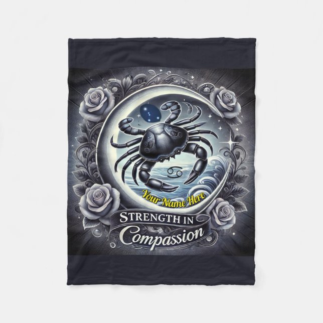 Cancer “Strength in Compassion” Fleece Blanket (Front)