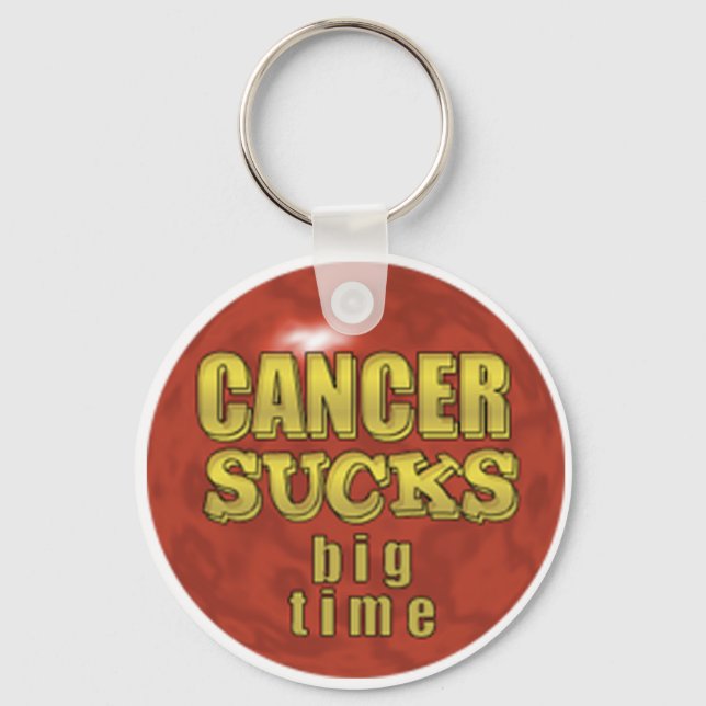 CANCER SUCKS BIG TIME KEYCHAIN (Front)