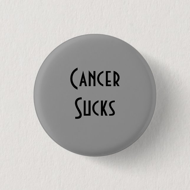 Cancer Sucks: Brain Cancer Pinback Button (Front)