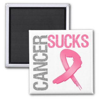Cancer Sucks - Breast Cancer Magnet