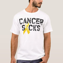 Cancer Sucks - Childhood Cancer Ribbon T-Shirt