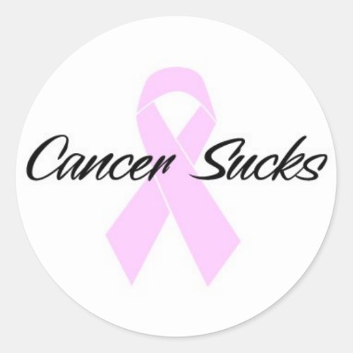 Cancer sucks classic round sticker