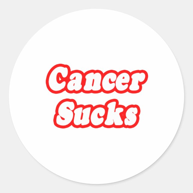 Cancer Sucks Classic Round Sticker (Front)