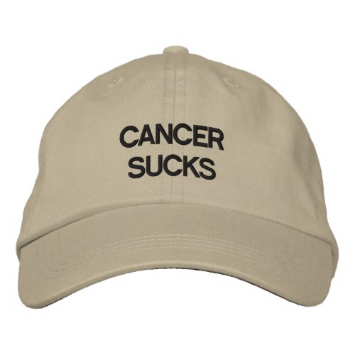 Cancer Sucks Embroidered Baseball Hat