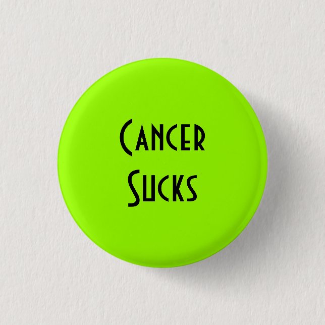 Cancer Sucks: Lymphoma Cancer Pinback Button (Front)