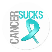 Cancer Sucks - Ovarian Cancer Classic Round Sticker