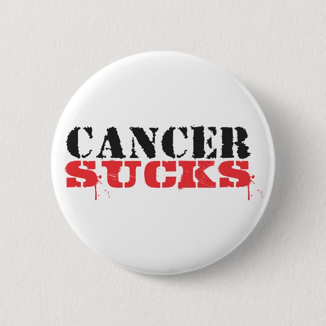 Cancer Sucks Pinback Button (Front)