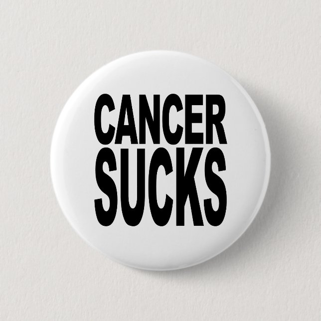Cancer Sucks Pinback Button (Front)