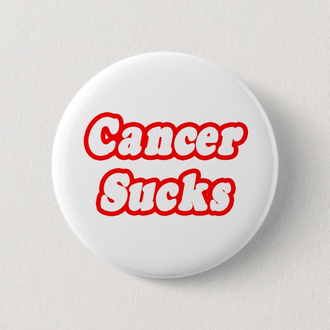Cancer Sucks Pinback Button (Front)
