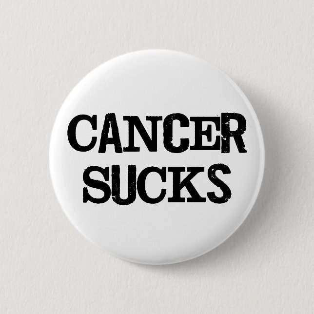 Cancer Sucks Pinback Button (Front)