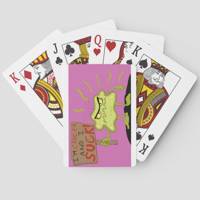 Cancer sucks poker cards (Back)
