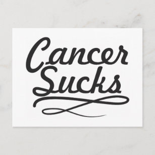 Cancer sucks postcard