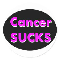 'cancer sucks' sticker